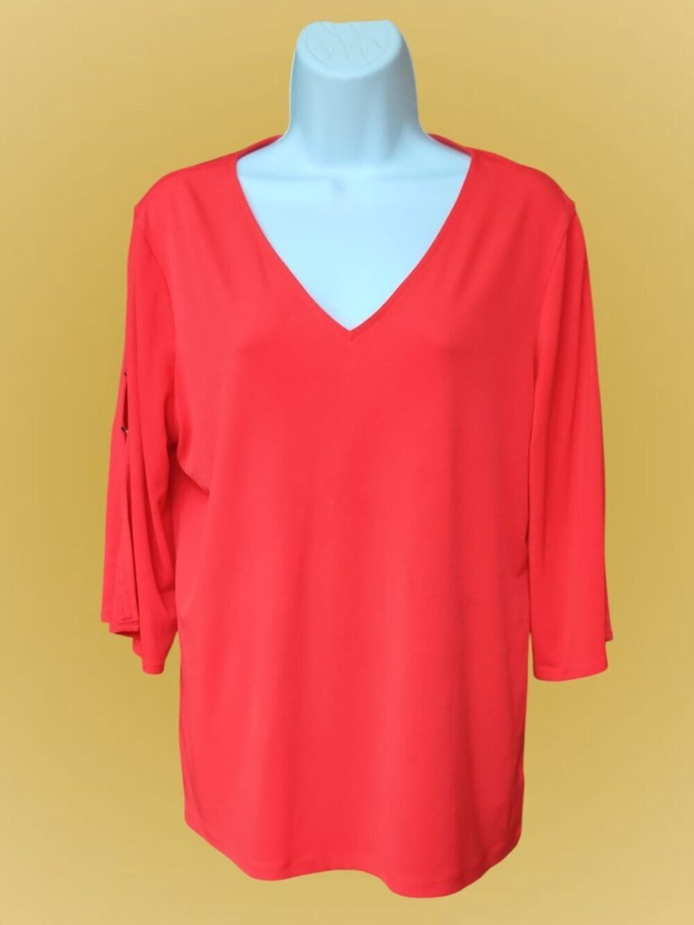 MICHAEL Michael Kors Red V-neck Blouse - size M